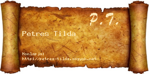 Petres Tilda névjegykártya