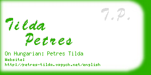 tilda petres business card